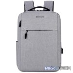 Backpack Travel Bag 15? USB Port and Multi-Pocket Design Grey  LB200